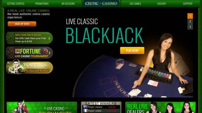 Celtic Casino: Live Casino Action At Home